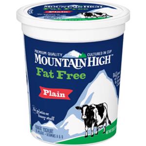 Mountain High Fat Free Plain Yogurt