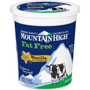 Mountain High Fat Free Vanilla Yogurt