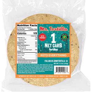 Mr. Tortilla Keto Everything 1 Net Carb Tortilla