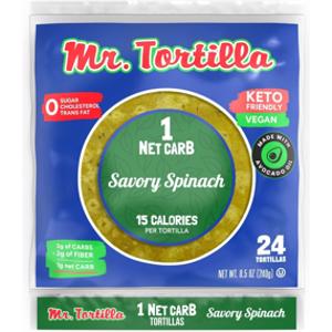 Mr. Tortilla Savory Spinach 1 Net Carb Tortilla