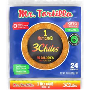 Mr. Tortilla Spicy 3 Chiles 1 Net Carb Tortilla