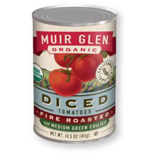 Muir Glen Organic Fire Roasted Diced Tomatoes w/ Medium Green Chilies