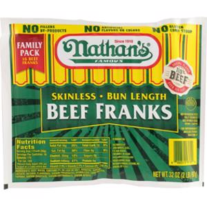Nathan's Famous Bun Length Beef Franks