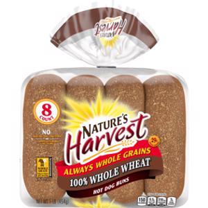 Nature's Harvest Whole Wheat Hot Dog Buns