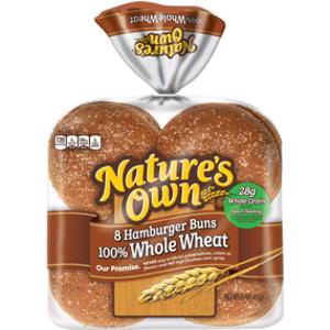 Nature's Own 100% Whole Wheat Hamburger Buns