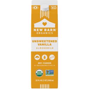 New Barn Organics Unsweetened Vanilla Almondmilk