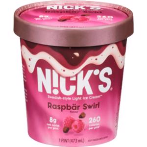 Nick's Raspberry Swirl Light Ice Cream