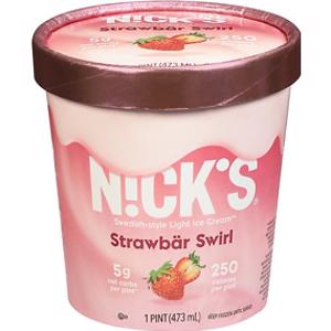 Nick's Strawberry Swirl Light Ice Cream