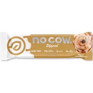 No Cow Dipped Sticky Cinnamon Roll Protein Bar