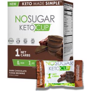 No Sugar Company Dark Chocolate Fudge Brownie Keto Cup