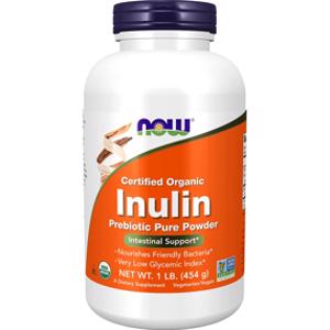 Now Foods Certified Organic Inulin Prebiotic Pure Powder