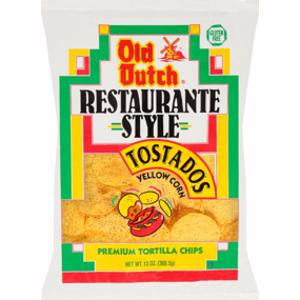 Old Dutch Restaurante Style Yellow Corn Tostados Chips