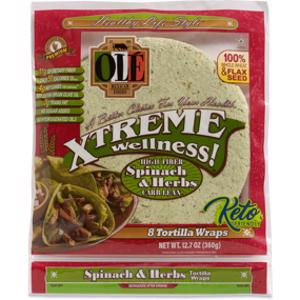 Ole Xtreme Wellness Spinach & Herbs Tortilla Wraps