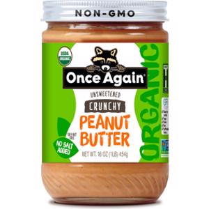 Once Again Organic Unsweetened Salt Free Crunchy Peanut Butter
