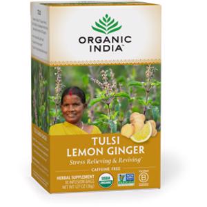 Organic India Lemon Ginger Tulsi Tea