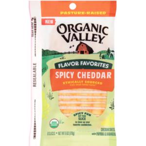 Organic Valley Sliced Spicy Cheddar Cheese