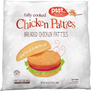 p$$t Fully Cooked Chicken Patties