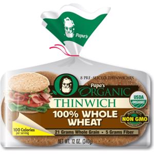 Papa's Organic Whole Wheat Thinwich Bread