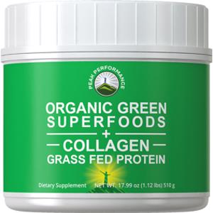 Peak Performance Organic Greens Superfood & Grass Fed Collagen Protein