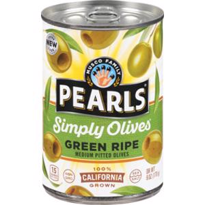 Pearls Simply Green Ripe Pitted Olives