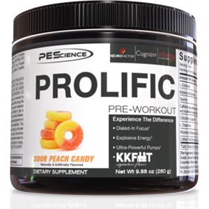 PEScience Prolific Pre-Workout Sour Peach Candy