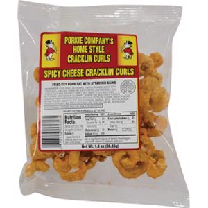 Porkie Spicy Cheese Homestyle Cracklin Curls