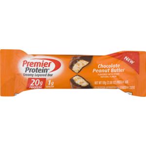 Premier Protein Chocolate Peanut Butter Creamy Layered Bar