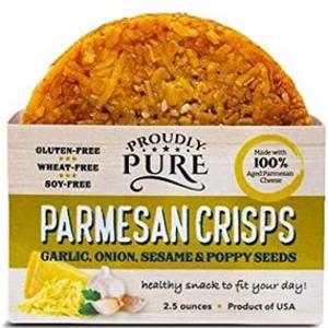 Proudly Pure Garlic, Onion, Sesame & Poppy Seeds Parmesan Crisps