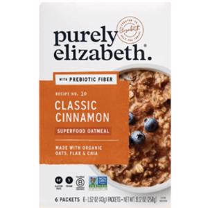 Purely Elizabeth Classic Cinnamon Prebiotic Oatmeal Packets