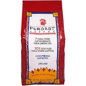 Puroast Colombian Supremo Low Acid Ground Coffee