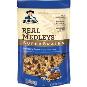 Quaker Blueberry Pecan Real Medleys SuperGrains Granola