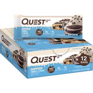 Quest Dipped Cookies & Cream Protein Bar