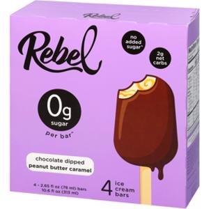 Rebel Chocolate Dipped Peanut Butter Caramel Ice Cream Bar