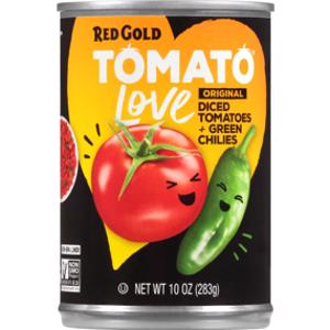 Red Gold Tomato Love Original Diced Tomatoes w/ Green Chilies