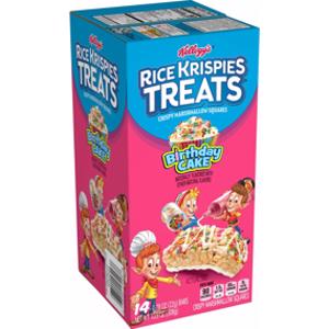 Rice Krispies Birthday Cake Marshmallow Squares