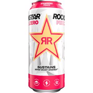 Rockstar Pure Zero Strawberry Peach Energy Drink