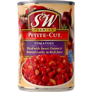 S&W Petite-Cut Diced Tomatoes w/ Sweet Onions & Roasted Garlic