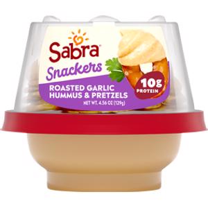 Sabra Snackers Roasted Garlic Hummus & Pretzels