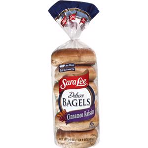 Sara Lee Deluxe Cinnamon Raisin Bagels