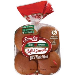 Sara Lee Soft & Smooth Whole Wheat Hamburger Buns