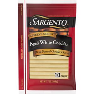 Sargento Reserve Series Sliced Aged White Cheddar Cheese