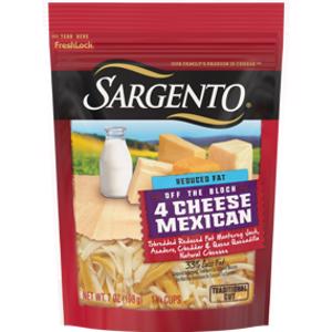 Sargento Shredded Reduced Fat 4 Cheese Mexican Cheese