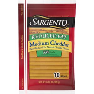 Sargento Sliced Reduced Fat Medium Cheddar Cheese