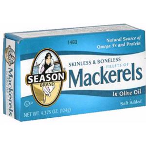 Season Skinless Boneless Mackerel in Olive Oil