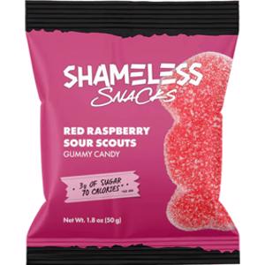 Shameless Snacks Red Raspberry Sour Scouts Gummy Candy