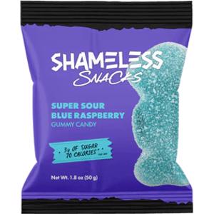 Shameless Snacks Super Sour Blue Raspberry Gummy Candy