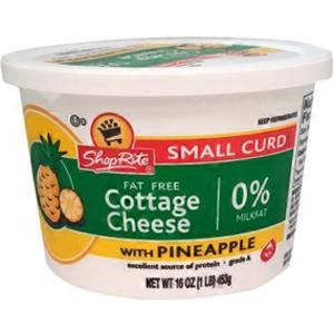 ShopRite Fat Free Cottage Cheese with Pineapple