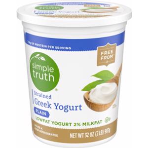 Simple Truth 2% Lowfat Strained Plain Greek Yogurt