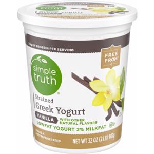 Simple Truth 2% Lowfat Strained Vanilla Greek Yogurt