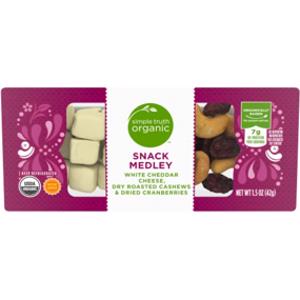 Simple Truth Organic White Cheddar Cheese, Cashews, & Cranberries Snack Medley